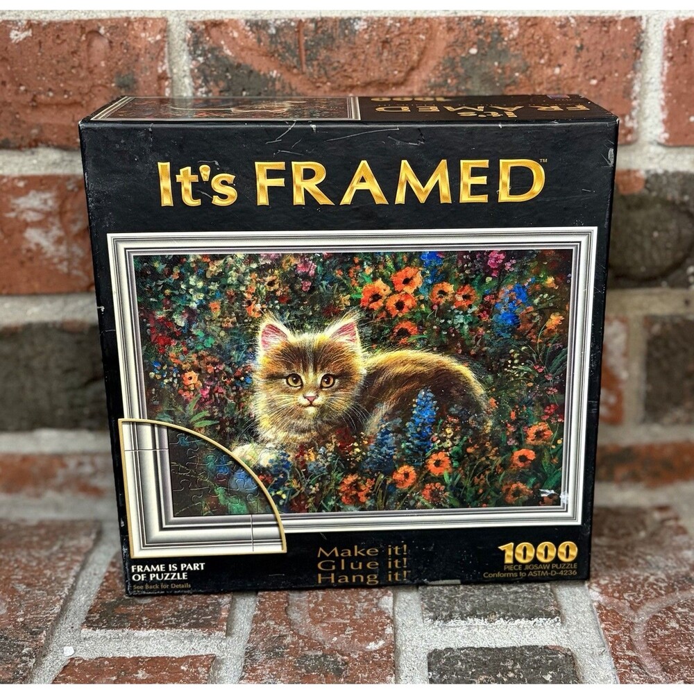 Sure Lox It's Framed 1000 Piece Kitten Jigsaw Puzzle Make It! Glue It! Hang It!